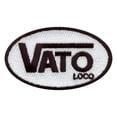 thumbnail image 1 of Vato Loco Brand Parody Embroidered Iron On Patch, 1 of 2