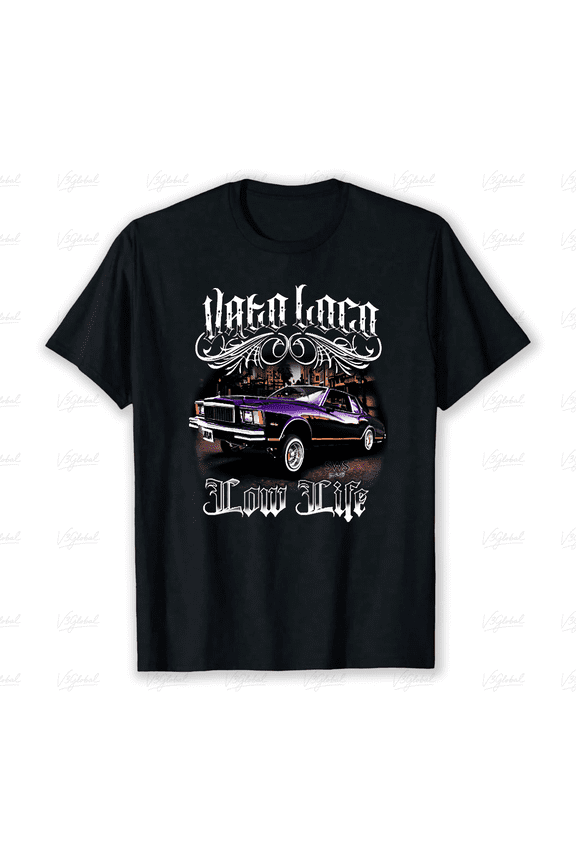 Vato Loco Low Rider Monte Carlo Chicano Art Style Shaka Unisex T-Shirt, up to size 5XL