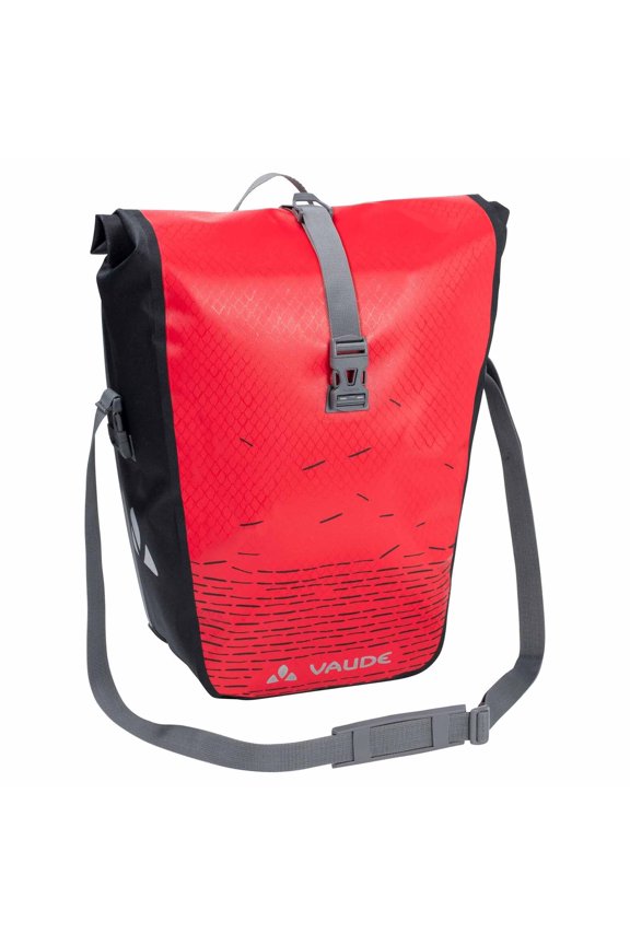 Aqua Back Print Single Rear Bike Bag - Red/Black