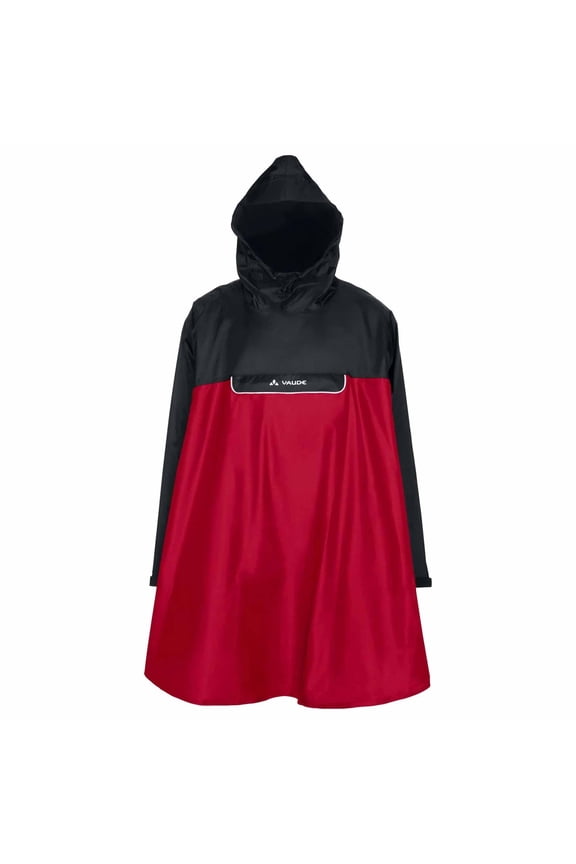 Valero Unisex Rain Poncho - Medium - Red/Black