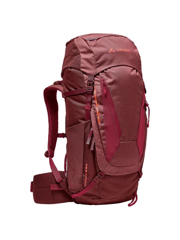 Women's Asymmetric 38+8 Trekking Backpack - Dark Cherry
