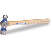 VAUGHAN VN15730 Ball Pein Hammer, 24 Oz, Metalworking Tool, American Forged High Carbon Steel, Powder Coated Finish, Polished Pein, Hickory Handle
