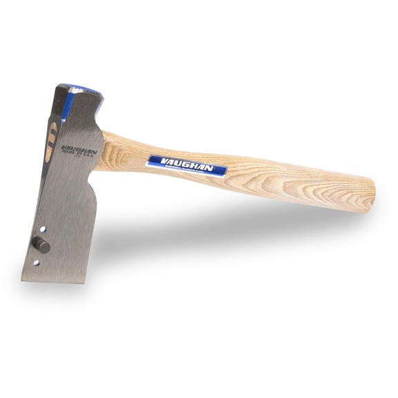 VAUGHAN VN20101 Shingling Hatchet, 14 Oz, Roofing Tool, Milled Crowned Face, Three-Position U.S. and Metric Shingle Gauge, Hickory Handle