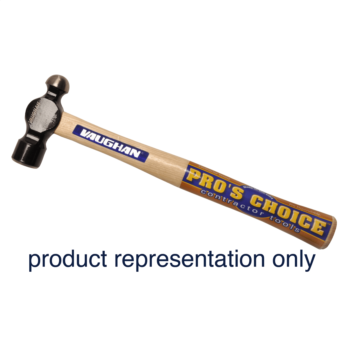 Vaughan 12 oz High Carbon Steel Ball Peen Hammer with Hickory Handle