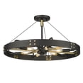 thumbnail image 1 of Vaughn 6-Light Semi-flush in Natural Black and Aged Brass Accents, 1 of 5