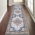 thumbnail image 1 of Vaukki 2'x8' Washable Runner Rug Non Slip Bohemian Rugs for Hallway Kitchen Entryway Laundry Room, Blue Orange, 1 of 8