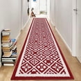 thumbnail image 1 of Vaukki 24"x120" kitchen Runner Rug, Non Slip Washable Absorbent Floor Mat, for Sink Laundry Hallway, Red, 1 of 7