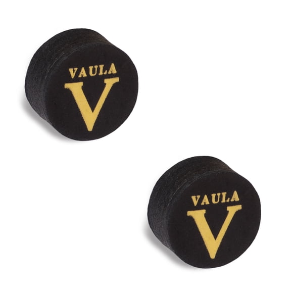 Vaula Black Shark Soft Billiard Cue Tips 14 mm, Pool & Carom, 5-Layer, 2-Pack
