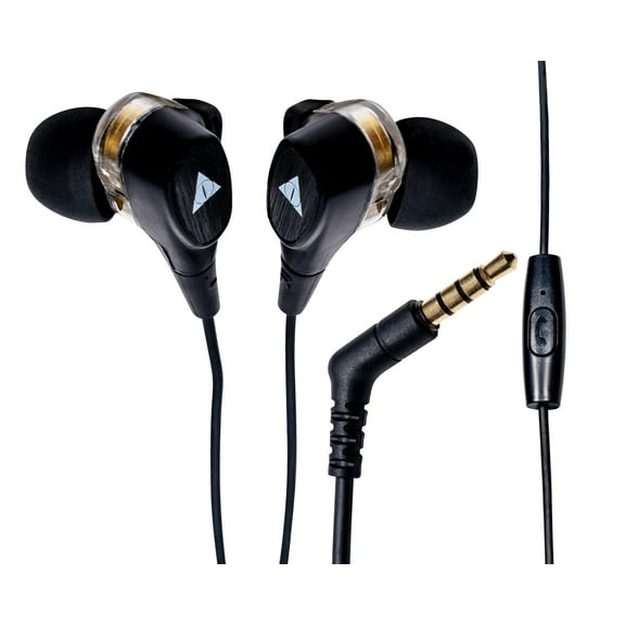 Vault Buds Duo Dual Driver Headphones with in-line Mic and 3D Stereo Sound for Smartphones, Tablets, PC & Laptop