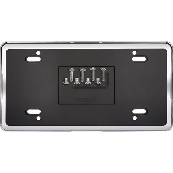 Vault Chrome / Clear ABS Plastic License Plate Frame