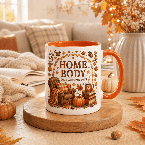 Vault Crest Homebody Fall Leaves Ceramic Coffee Mugs for Cozy Seasonal Sips