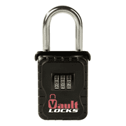 Vault Locks 3100 Door Combo Lockbox, 5 in Shackle Length, Matte Metal Combination Padlock, 1 Piece