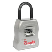Vault Locks 5500 Key Lock Box with 4-Digit Combo, 3-Digit Shackle, Extra Security, Silver