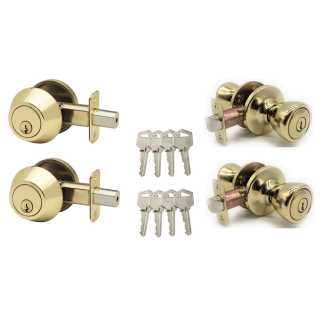 Vault Locks Keyed Entry Deadbolt and Door Knob Set, Keyed Alike