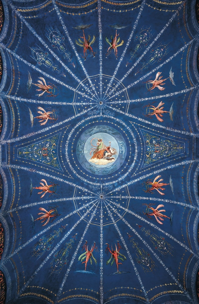 Vault Of The Hall Of Diana In Palace Gessi In Faenza Diana Chariot (Allegory Of The Night) Canvas Art - (24 x 36)