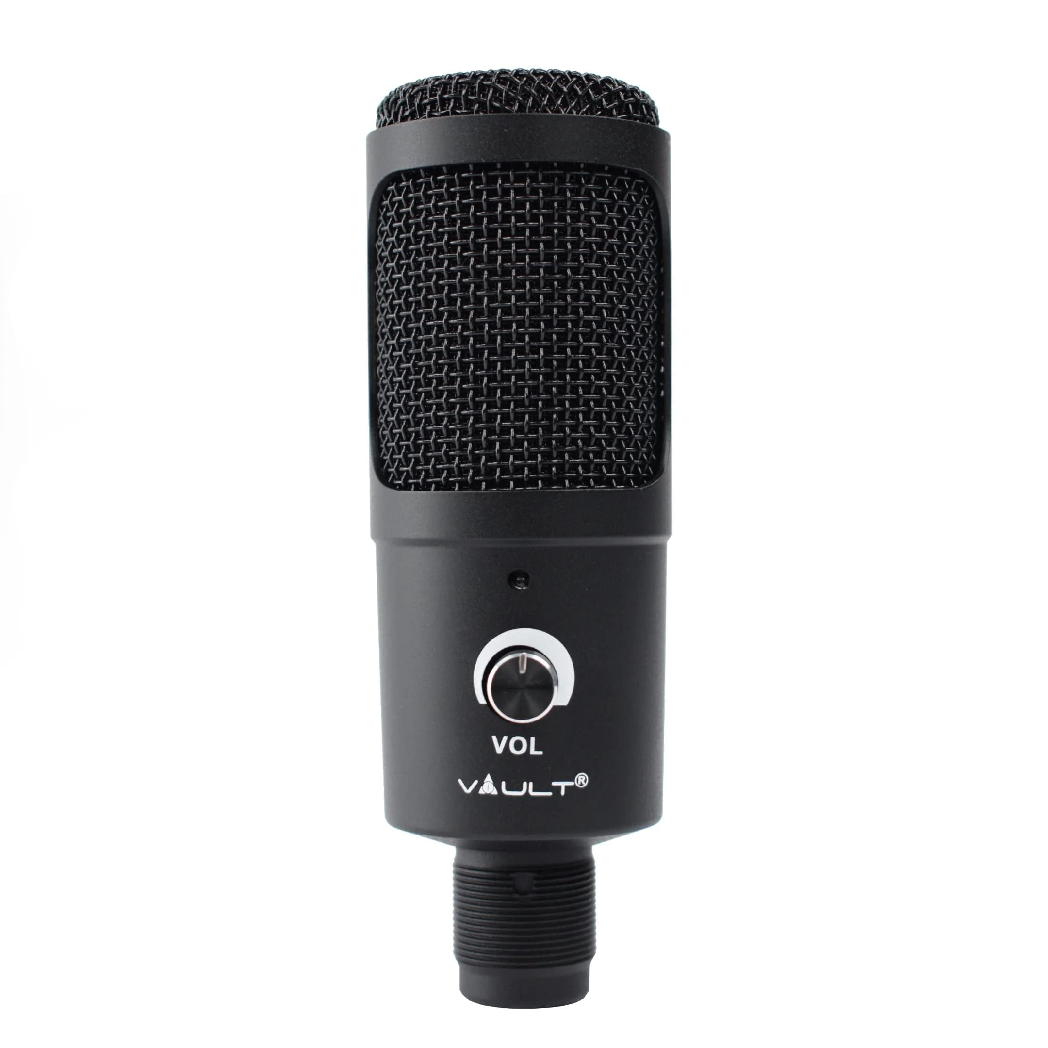 Vault U750 USB Condenser Podcast Microphone with Tripod Stand, Volume for YouTube, Videos, Singing, Recording, Gaming, Podcasting, Speech, Conference, Meetings
