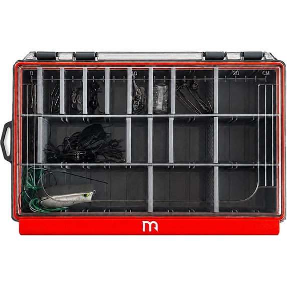 The Vault Waterproof Tackle Box Organizer, Heavy-Duty 3600 Fishing Box, Tackle Tray with Adjustable Dividers & Locking Latch | Tacklebox, Rust-Proof Storage for Baits & Gear