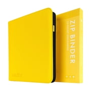 Vault X 12 Pocket Trading Card Zip Binder, 480 Cards, Premium Exo-Tec Album Material, 20 Side-Loading Pages, Folder, Sports, TCG Yellow