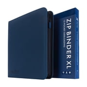 Vault X 12 XL Pocket Trading Card Zip Binder, 624 Cards, Premium Exo-Tec Album Material, 26 Side-Loading Pages, Folder for Collectible Card Games, Sports, TCG Blue
