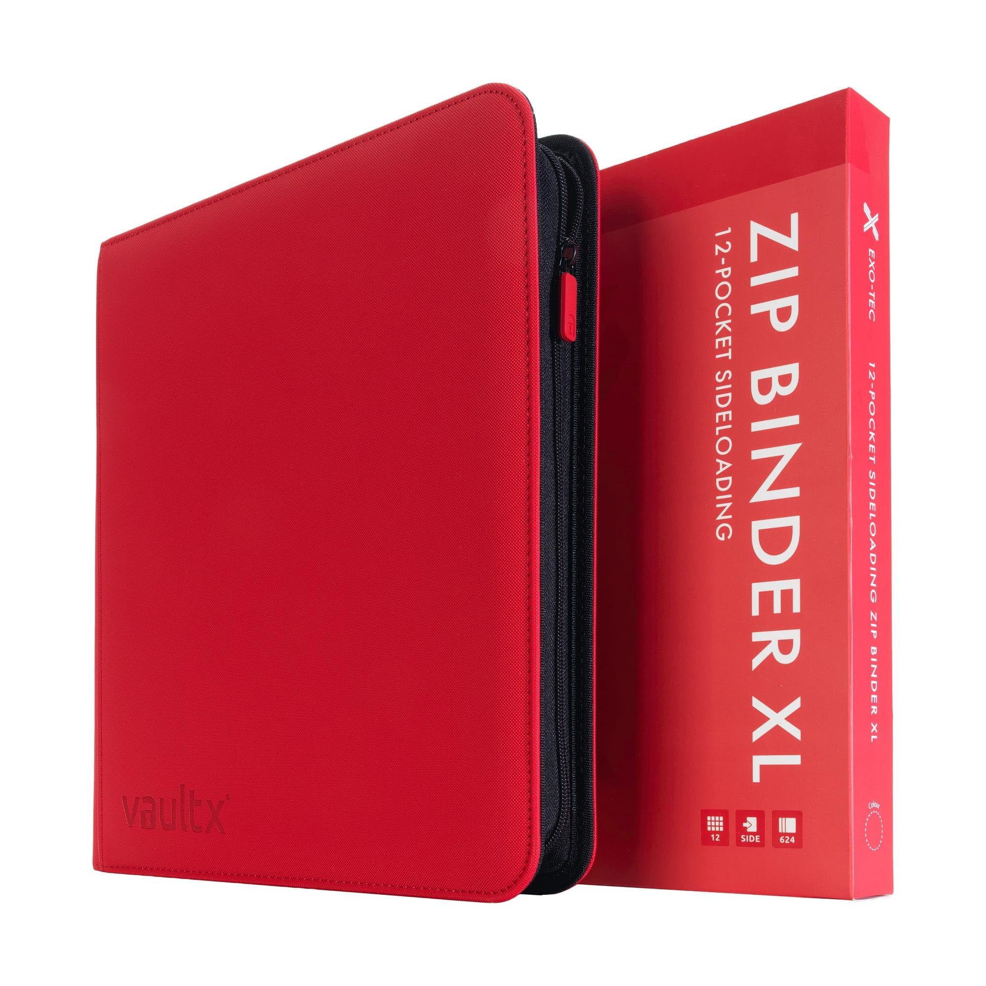 vault x 12 xl pocket trading card zip binder 624 Cards Exo-Tec (Red) sized cards Vault X - 12-Pocket Exo-Tec