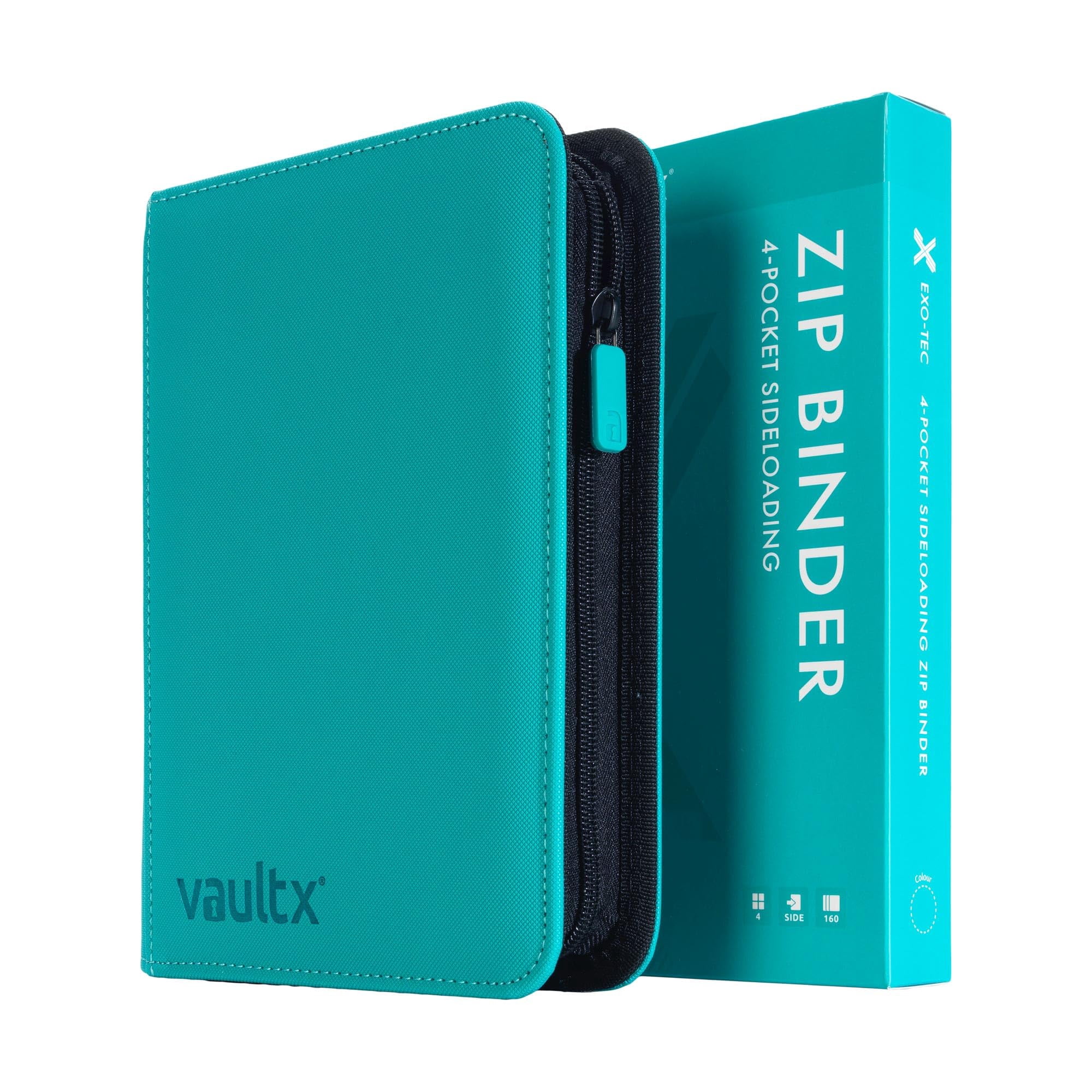 Vault X 4 Pocket Trading Card Zip Binder, 160 cards, Premium Exo