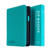 Vault X 4 Pocket Trading Card Zip Binder, 160 cards, Premium Exo-Tec Album Material, 20 Side-Loading Pages, Folder for Collectible Card Games, Sports, TCG Teal