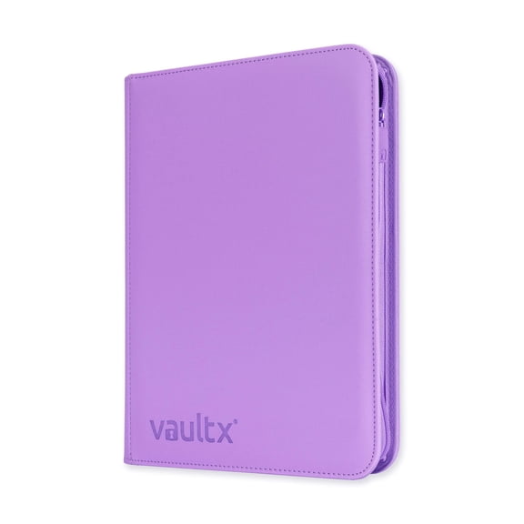 Vault X 4 Pocket Trading Card Zip Binder, 160 cards, Premium Exo-Tec Album Material, 20 Side-Loading Pages, Folder for Collectible Card Games, Sports, TCG (Purple)