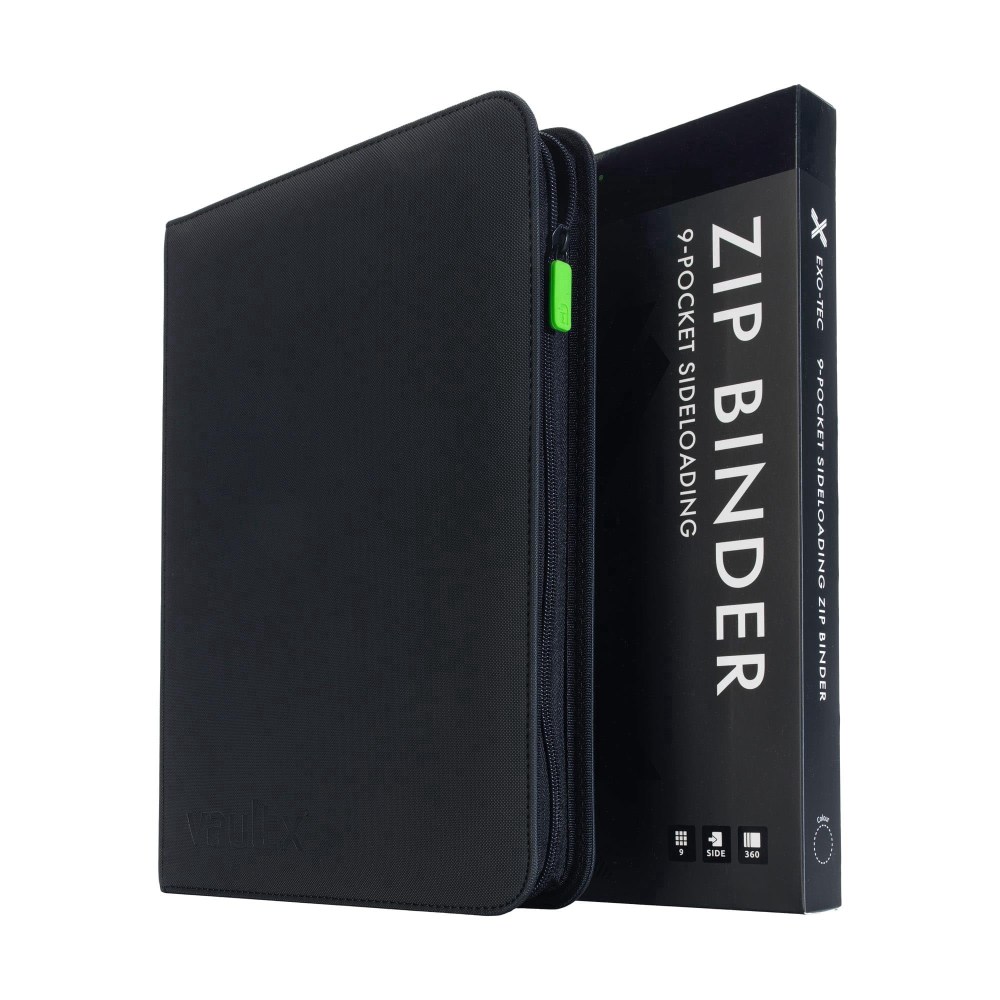 Vault X 9 Pocket Trading Card Zip Binder, 360 Cards, Premium Exo