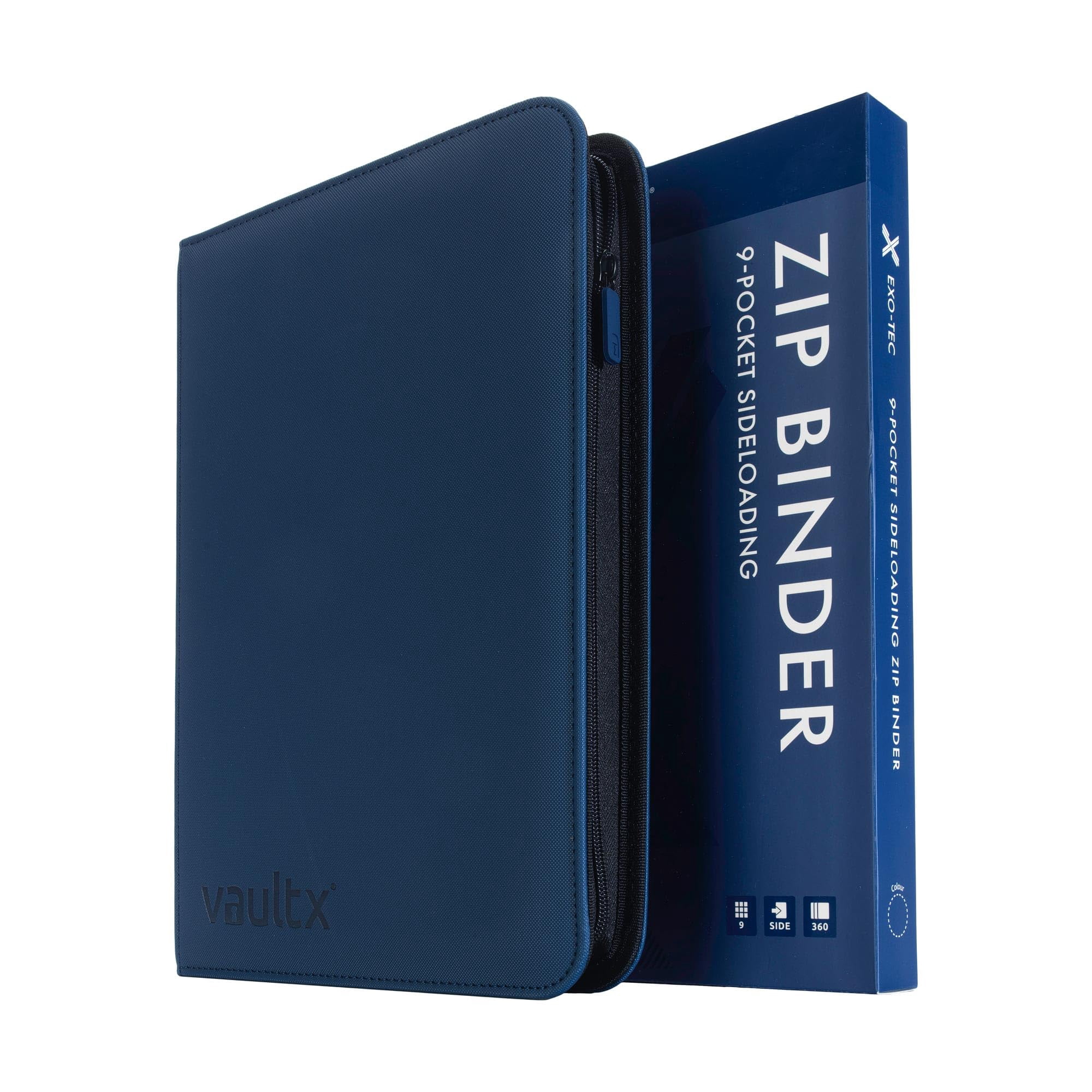 Vault X 9 Pocket Trading Card Zip Binder, 360 Cards, Premium Exo