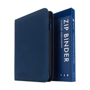 Vault X 9 Pocket Trading Card Zip Binder, 360 Cards, Premium Exo-Tec Album Material, 20 Side-Loading Pages, Folder for Collectible Games, Sports, TCG Blue