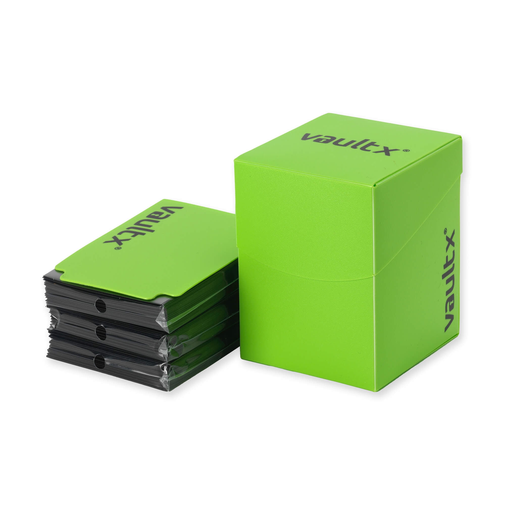 Vault X Deck Box and 150 Black Card Sleeves - Large Size for 120-130 Sleeved Cards - PVC Free Card Holder for TCG (Green) - Walmart.com Vault X Deck Box and 150 Black Card Sleeves - Large Size for 120-130 Sleeved Cards - PVC Free Card Holder for TCG (Green) - Walmart.com