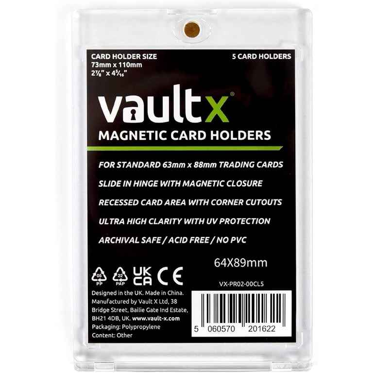 Vault X Magnetic Card Holders - 35pt Plastic Cases for Trading