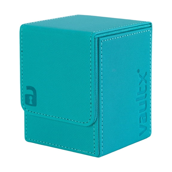 Vault X Trading Card Toploading Deck Box, 80+ sleeved cards, Premium Exo-Tec Material, Card Holder Storage Box, Magnetic Lid, for MTG Commander, TCG (Teal)