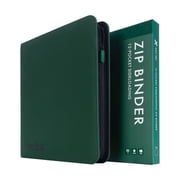 Vault X 12 Pocket Trading Card Zip Binder, 480 Cards, Premium Exo-Tec Album Material, 20 Side-Loading Pages, Folder for Collectible Card Games, Sports, TCG Green