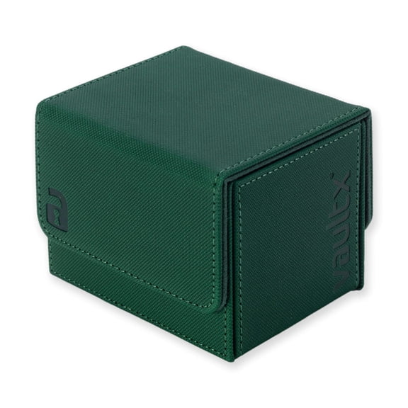 Vault X Trading Card Sideloading Deck Box, 100+ Sleeved Cards, Premium Exo-Tec Material, Card Holder Storage Box, Detachable Magnetic Lid, for MTG Commander Game, TCG (Green)