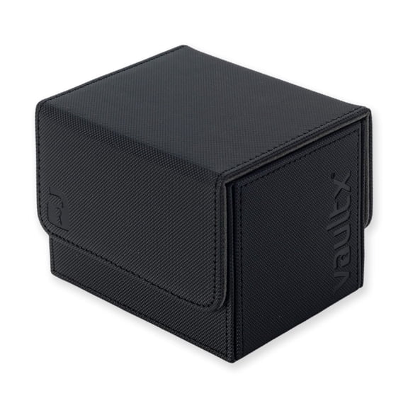 Vault X Trading Card Sideloading Deck Box, 100+ sleeved cards, Premium Exo-Tec Material, Card Holder Storage Box, Detachable Magnetic Lid, for MTG Commander Game, TCG (Black)