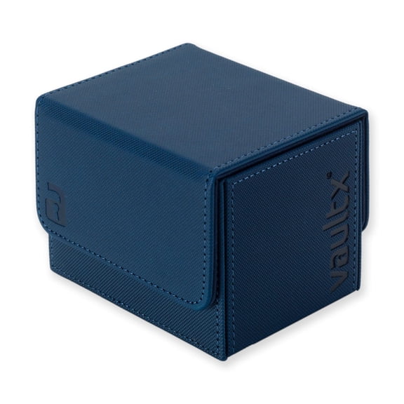 Vault X Trading Card Sideloading Deck Box, 100+ sleeved cards, Premium Exo-Tec Material, Card Holder Storage Box, Detachable Magnetic Lid, for MTG Commander Game, TCG (Blue)