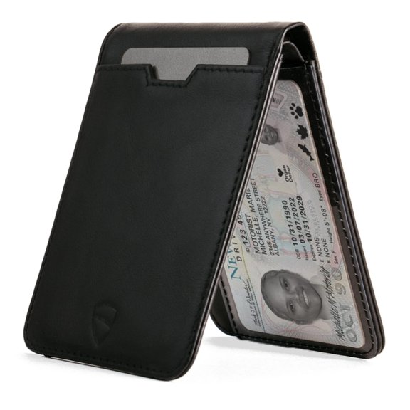 Vaultskin MANHATTAN ID Thin Leather Wallet with RFID Blocking and ID Window Y101