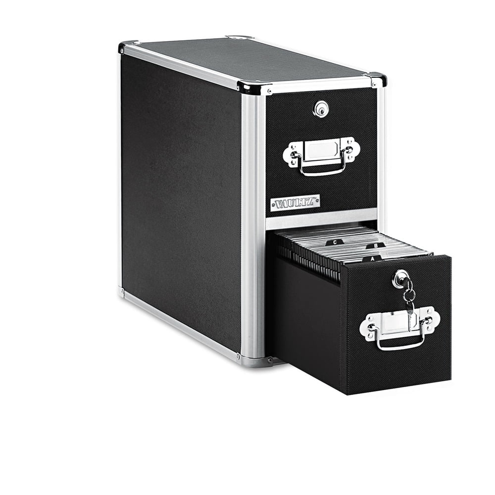 Vaultz Disc Locking CD/DVD Cabinets, Black - Walmart.com