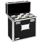 Vaultz® Locking File Tote, Letter Size, 12 1/4"H x 13 3/4"W x 7 1/4"D, Black