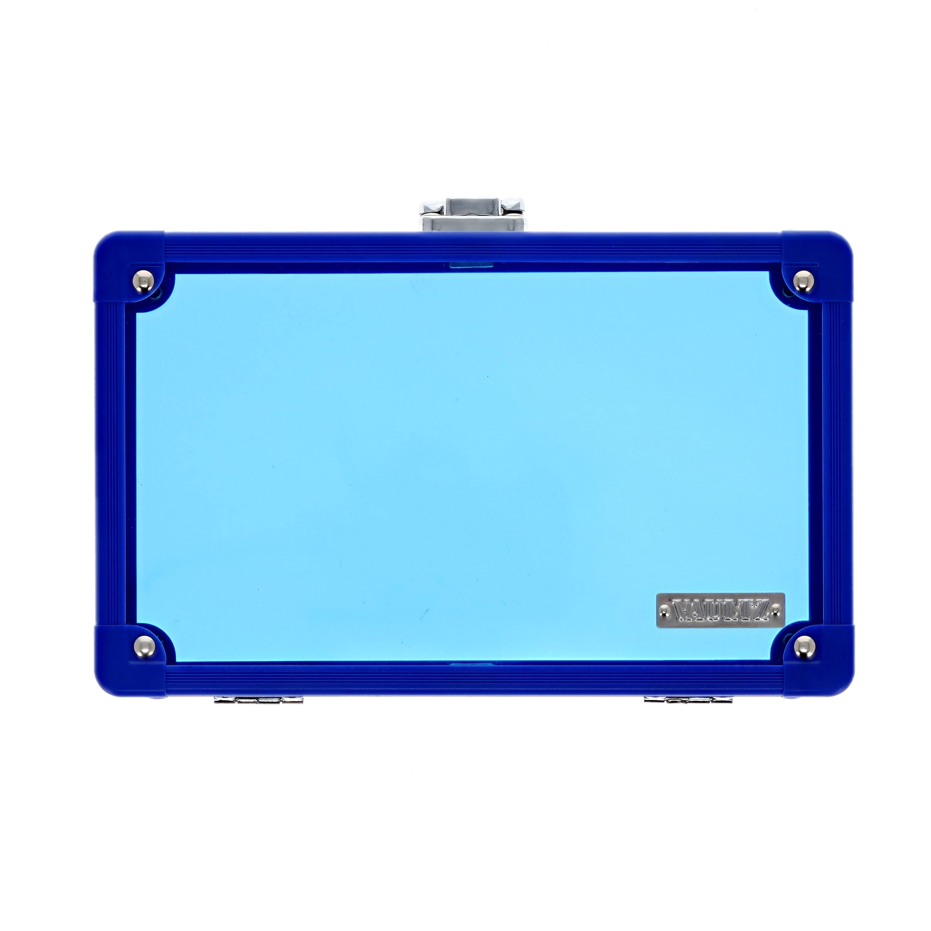 アイコニックマスターズ　日本語　未開封ボックス Vaultz Locking Pencil Box Blue Acrylic with Key Lock for