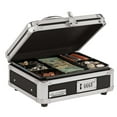Vaultz Plastic & Steel Cash Box with Tumbler Lock, Black & Chrome