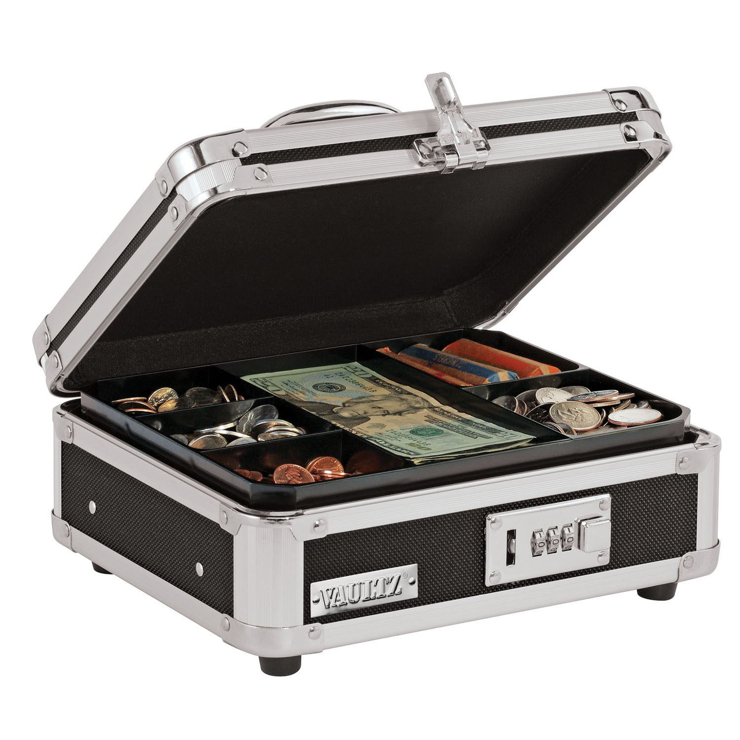 SentrySafe CB10 Steel Cash Box Safe with Key Lock, 0.12 Cu. ft.
