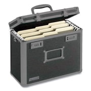 Vaultz Tactical Lockable Letter Size File Tote, Black, 7.25 x 13.75 x 12.5 inches