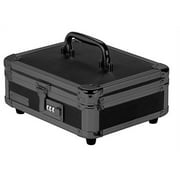 Vaultz VZ00308 Locking Cash Box, Bill and Coin Tray, Combination Lock, 8.5 x 4 x 10 Inches, Tactical Black, Standard