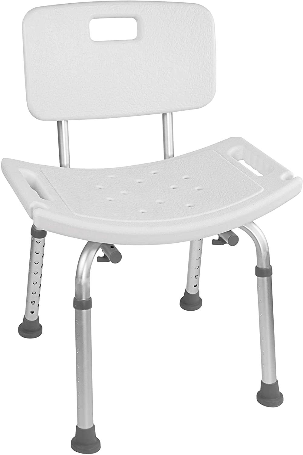 Vaunn Medical Adjustable Shower Chair Seat Bench, White