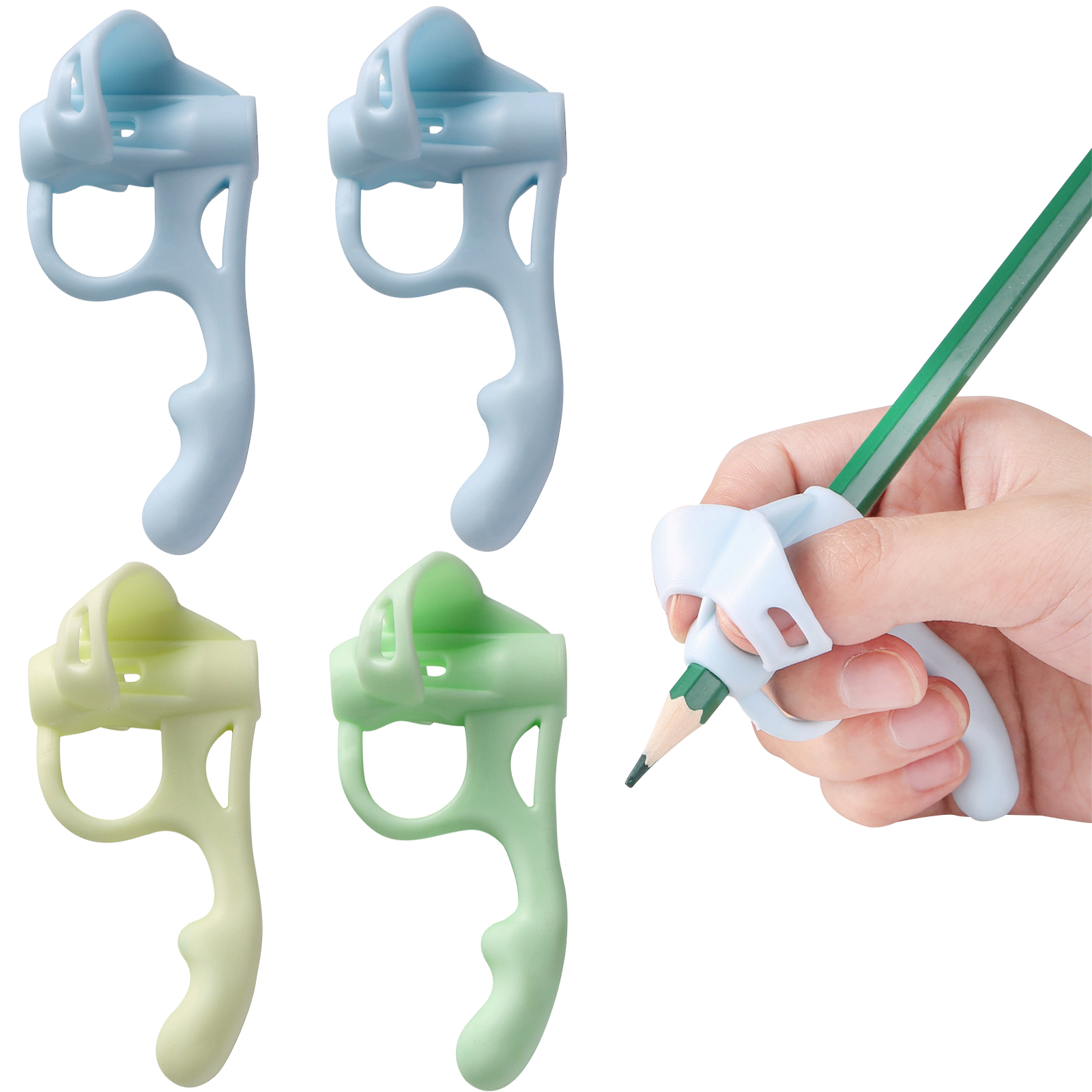 Vaupan Children's Auxiliary Pen Grip Equipment, Colorful Silicone