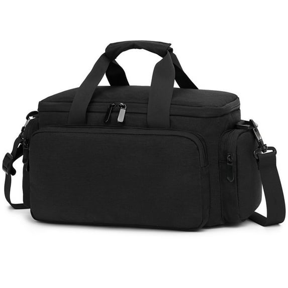 Vaupan Compact Camera Bag, Multi-Pocket Multi-Purpose Single Shoulder Photography Bag Compatible with SLR Camera Suitable for Messenger Bag and Lenses Storage Bag, Compact and Lightweight (Black)