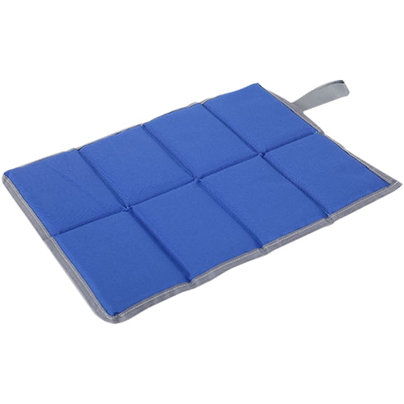 Vaupan Folding Sitting Mat Outdoor Pad Picnic Pad, Foldable Soft Foam Four Fold Floor Seat Cushion Portable Ultralight Waterproof Friction Resistance Cushion Suitable for Camping Picnic Hiking (Blue)