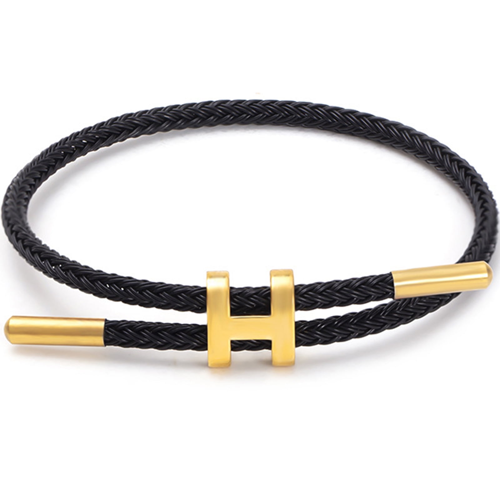 Vaupan Gold Plated String Rope Bracelets for Women Men Teen Girls Boys Adjustable Length Size